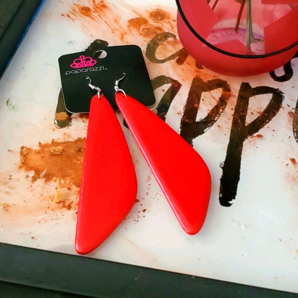Red earrings!